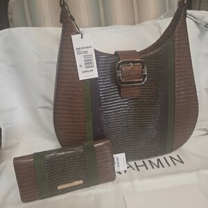 Brahmin Brown and Green Women's Bag Set